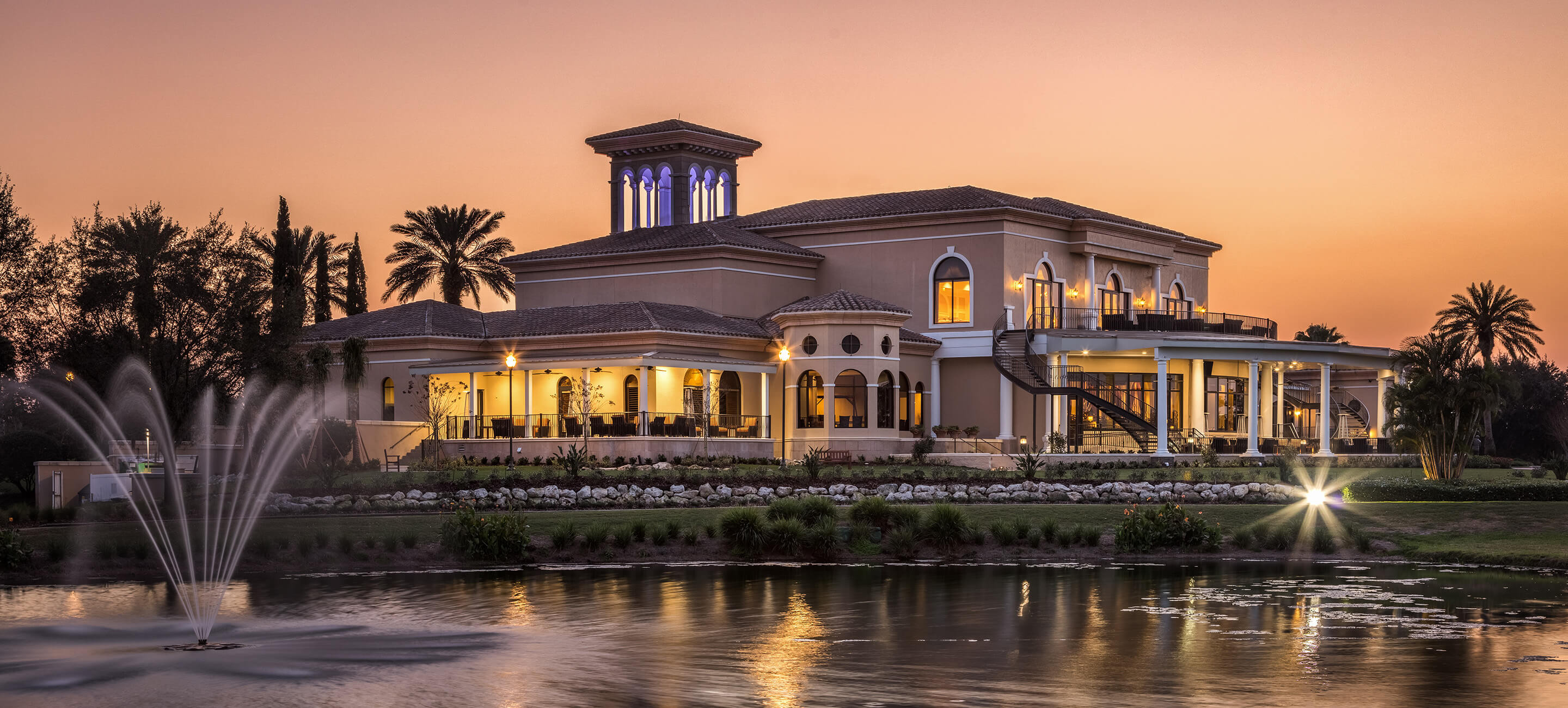 Country Club and fountain