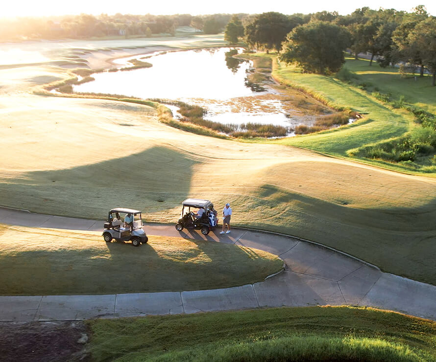 golf course and cart